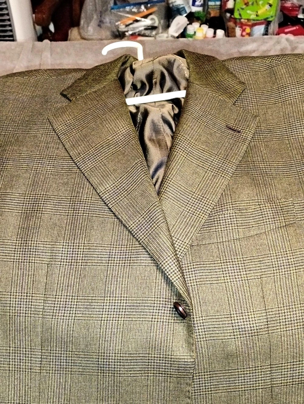 Kiton Men's Plaid Sport Coat in Brown & Green